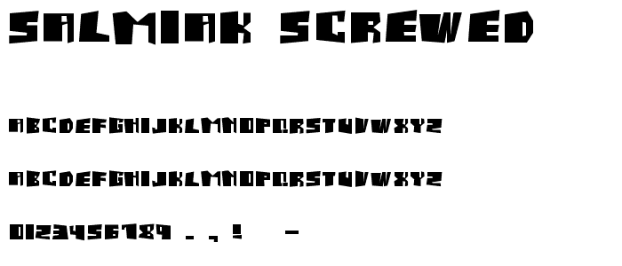 Salmiak Screwed font